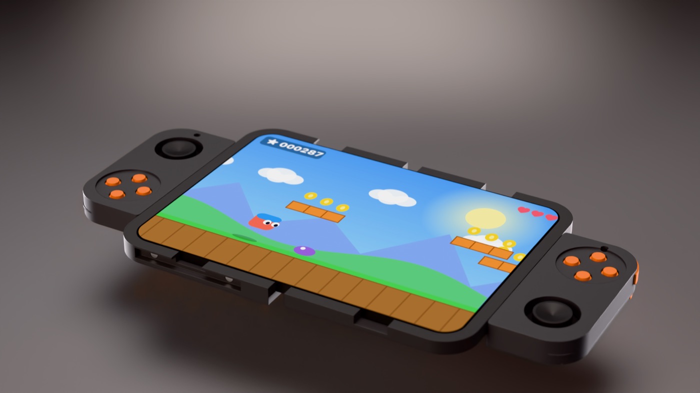 Graphite controllers with orange buttons