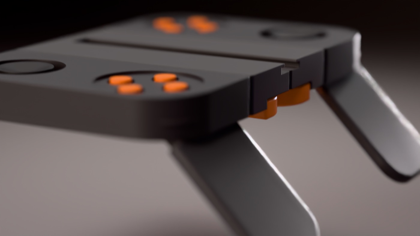 Controllers joined with fold-out grips